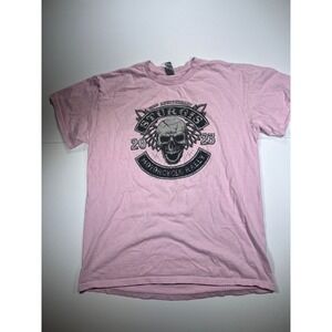 Gildan Sturgis Motorcycle Rally T-Shirt Men M Pink 83rd Anniversary Skull 2023